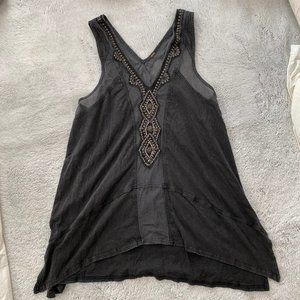 LIKE NEW | Free People Beaded draped tank